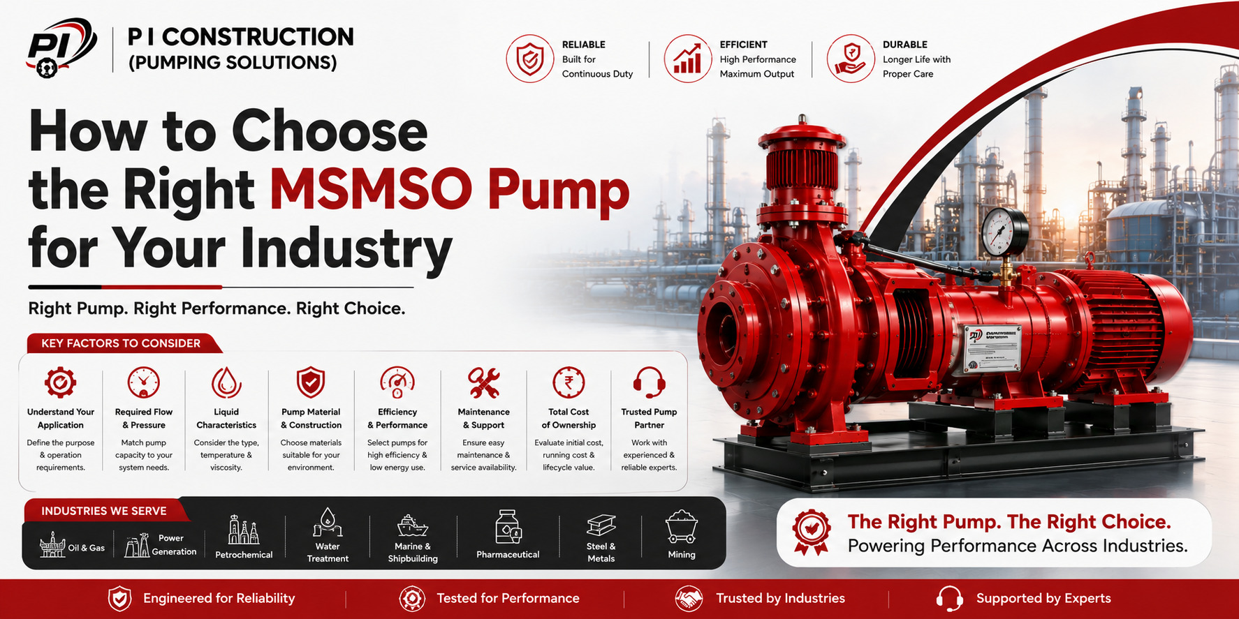 How to Choose the Right MSMSO Pump for Your Industry